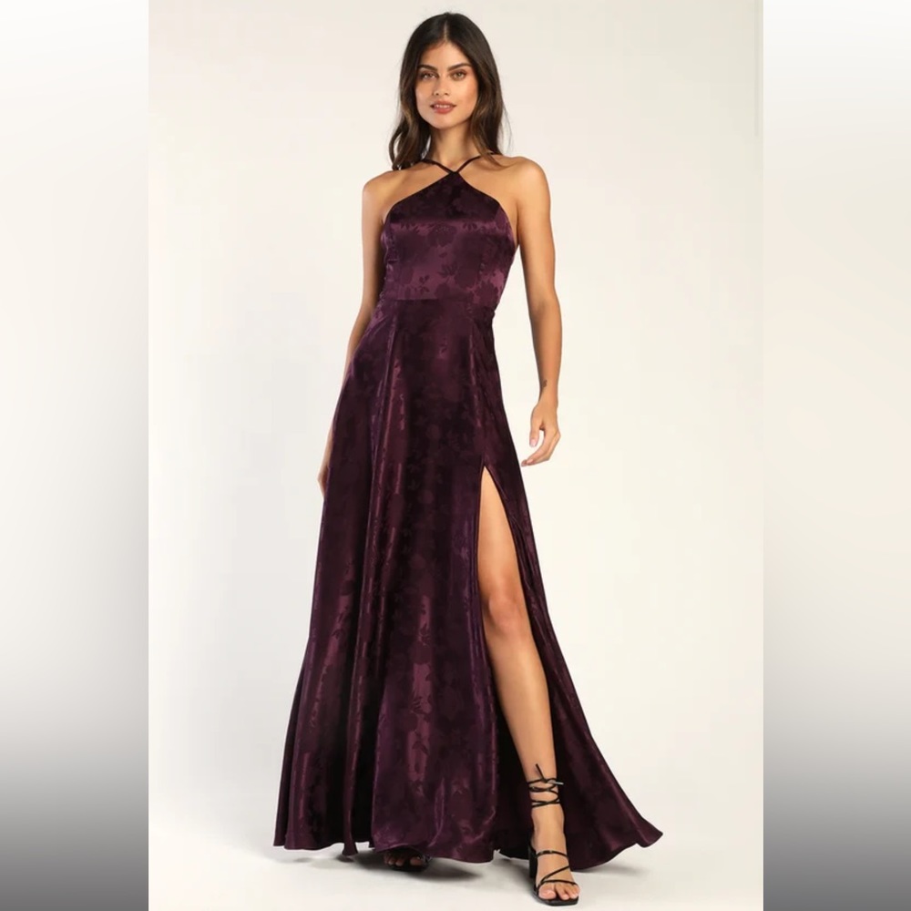 Lulu's Deep Purple Maxi Dress